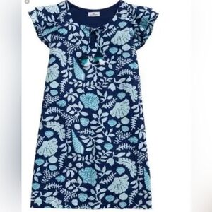 Vineyard Vines Coastal Floral Linen Blend Dress Size Large
